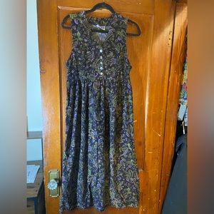 Corduroy paisley dress